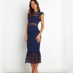 Petal & Pup Navy Midi Lauren Dress